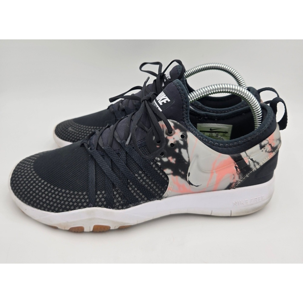 Nike Free TR 7 Womens Training Shoes Black Pink Marble 904651-006 Size 8